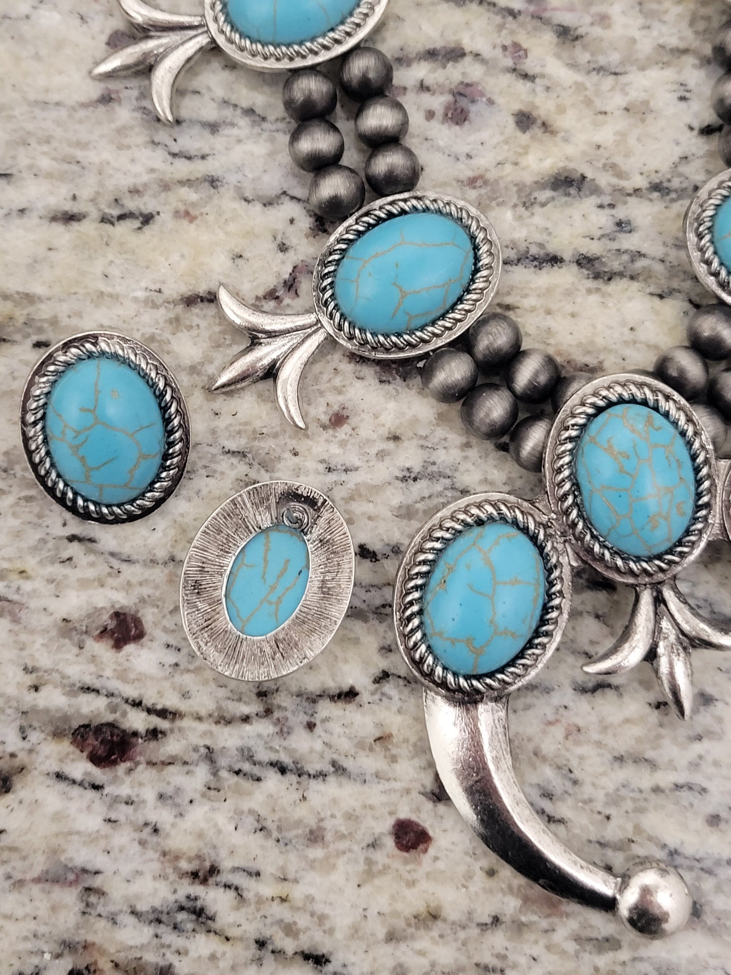 Squash Blossom Turquoise Set
