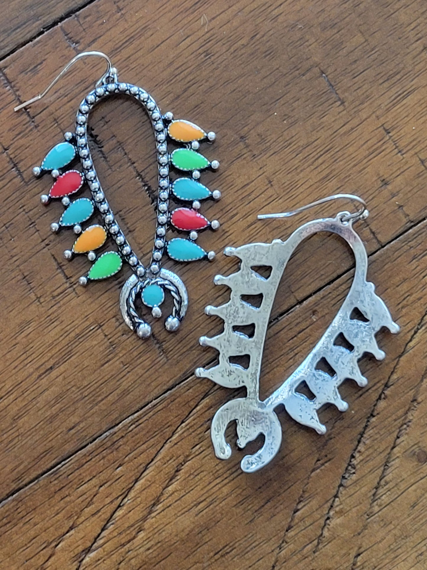 Squash Blossom Dangle Earrings
