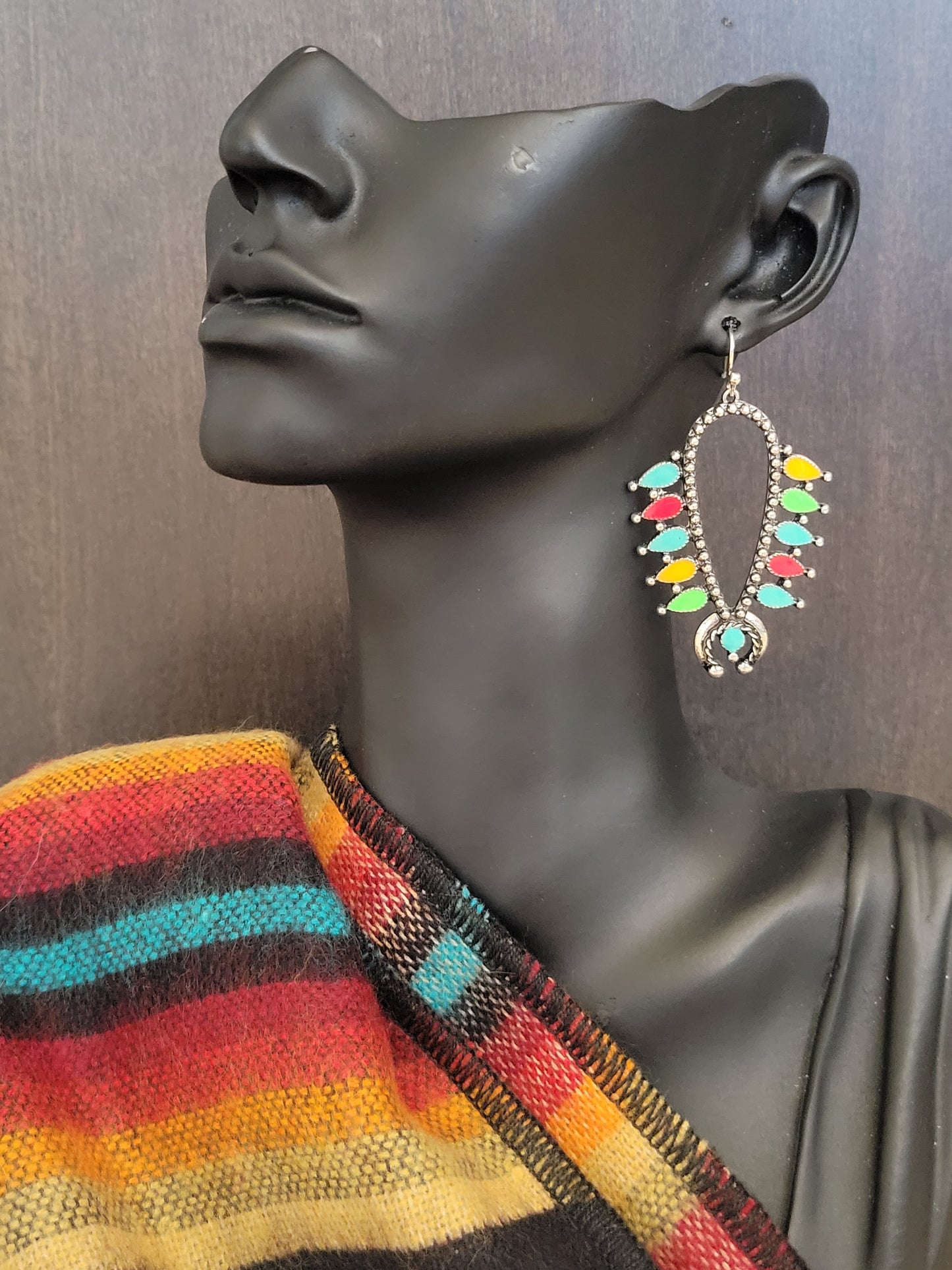 Squash Blossom Dangle Earrings