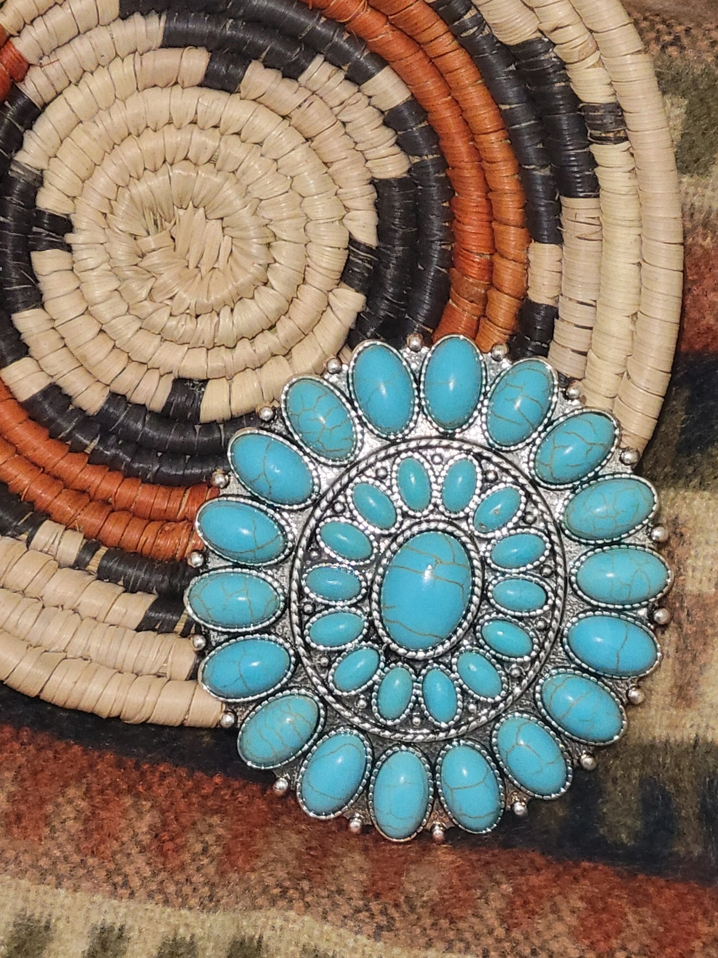 Concho Cluster Brooch Pin