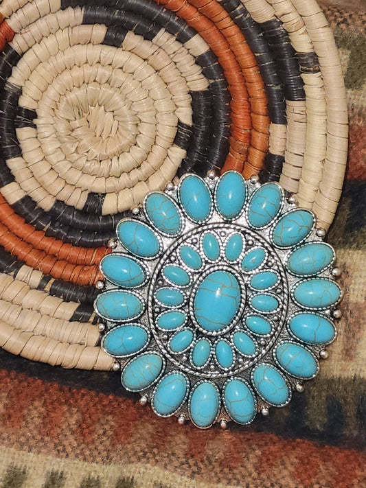 Concho Cluster Brooch Pin